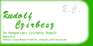 rudolf czirbesz business card